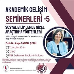 Sosyal Bilimlerde Nicel Araştırma Yöntemleri Eğitimi