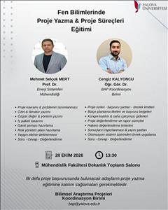Fen Bilimlerinde Proje Yazma Eğitimi (2026 Yılı Ekim Dönemi)