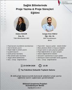 Sağlık Bilimlerinde Proje Yazma Eğitimi (2026 Yılı Ekim Dönemi)