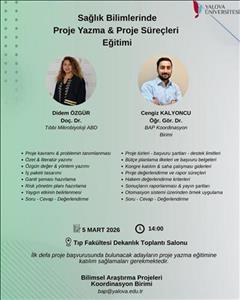 2026 Yılı Mart Dönemi Sağlık Bilimlerinde Proje Yazma Eğitimi 