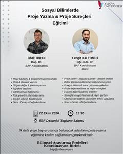 Sosyal Bilimlerde Proje Yazma Eğitimi (2026 Yılı Ekim Dönemi)