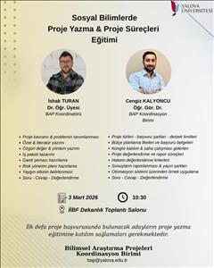 2026 Yılı Mart Dönemi Sosyal Bilimlerde Proje Yazma Eğitimi 